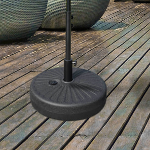 Outsunny Base de Sombrilla Rellenable de Agua 22 kg para Postes 38/48mm Ø51x28cm