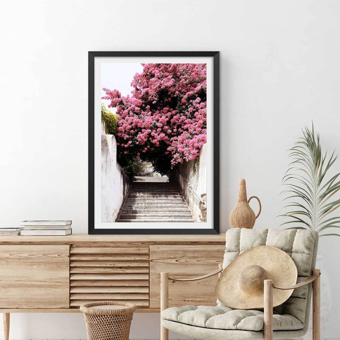 Affiche welcometoportugal secret street Affiche + cadre en bois - Noir