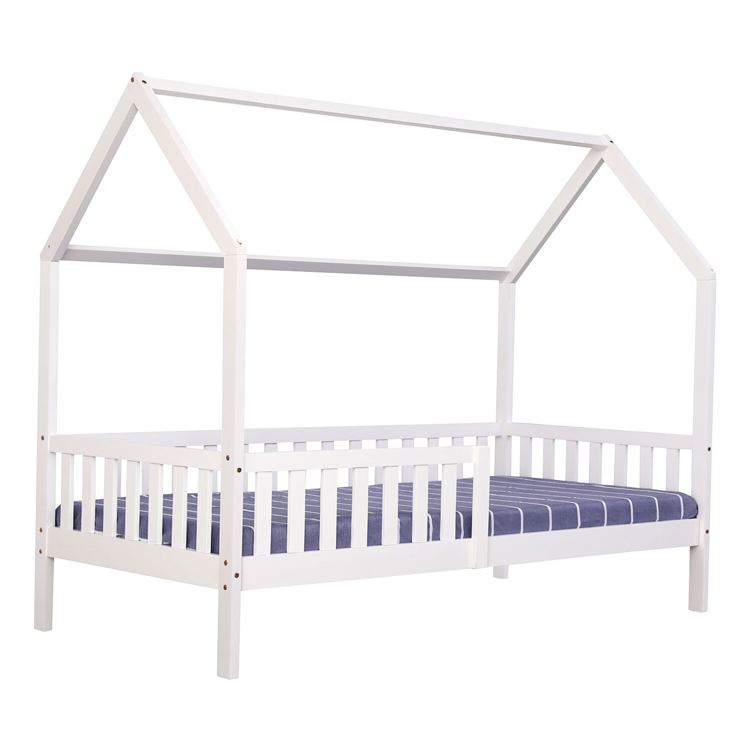 Lit cabane pour enfant 190x90cm blanc MARCEAU