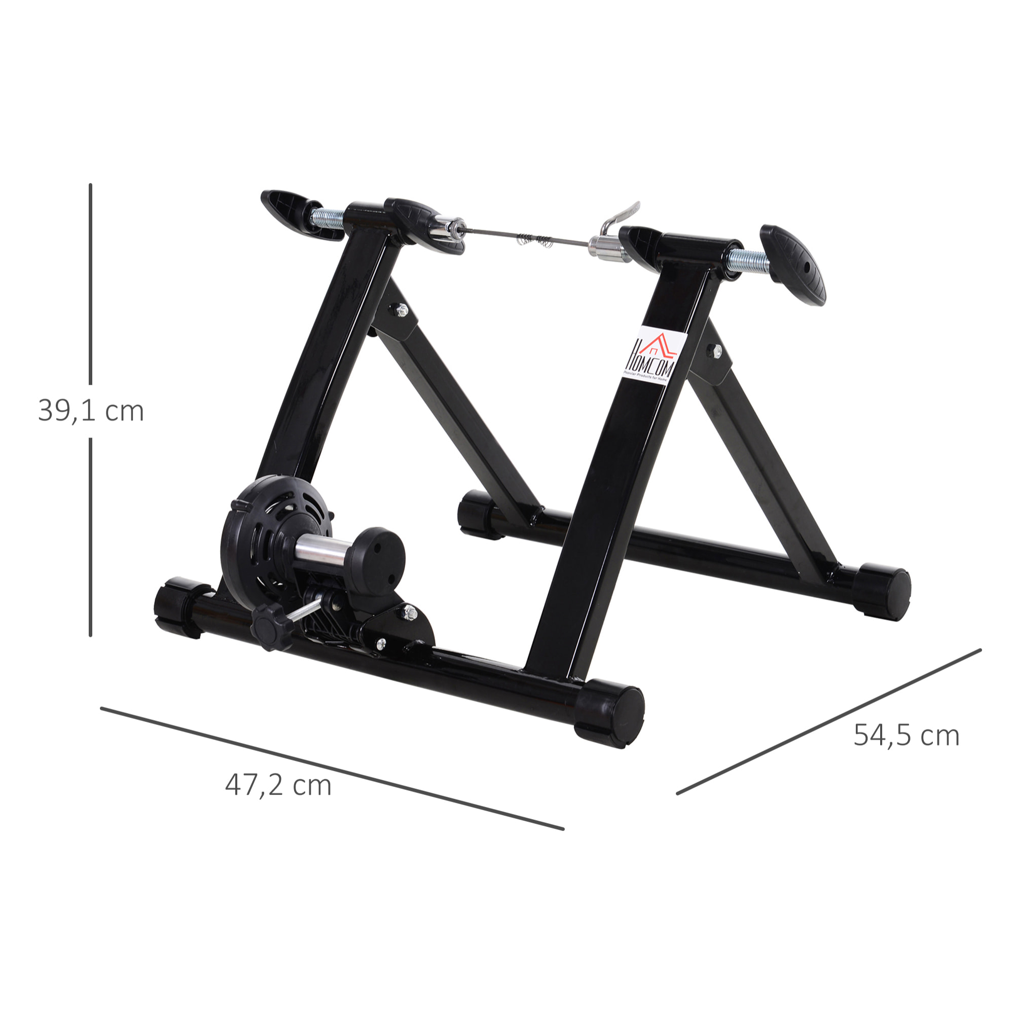 Rodillo Entrenamiento Bicicleta Acero 54,5x47,2x39,1cm Negro