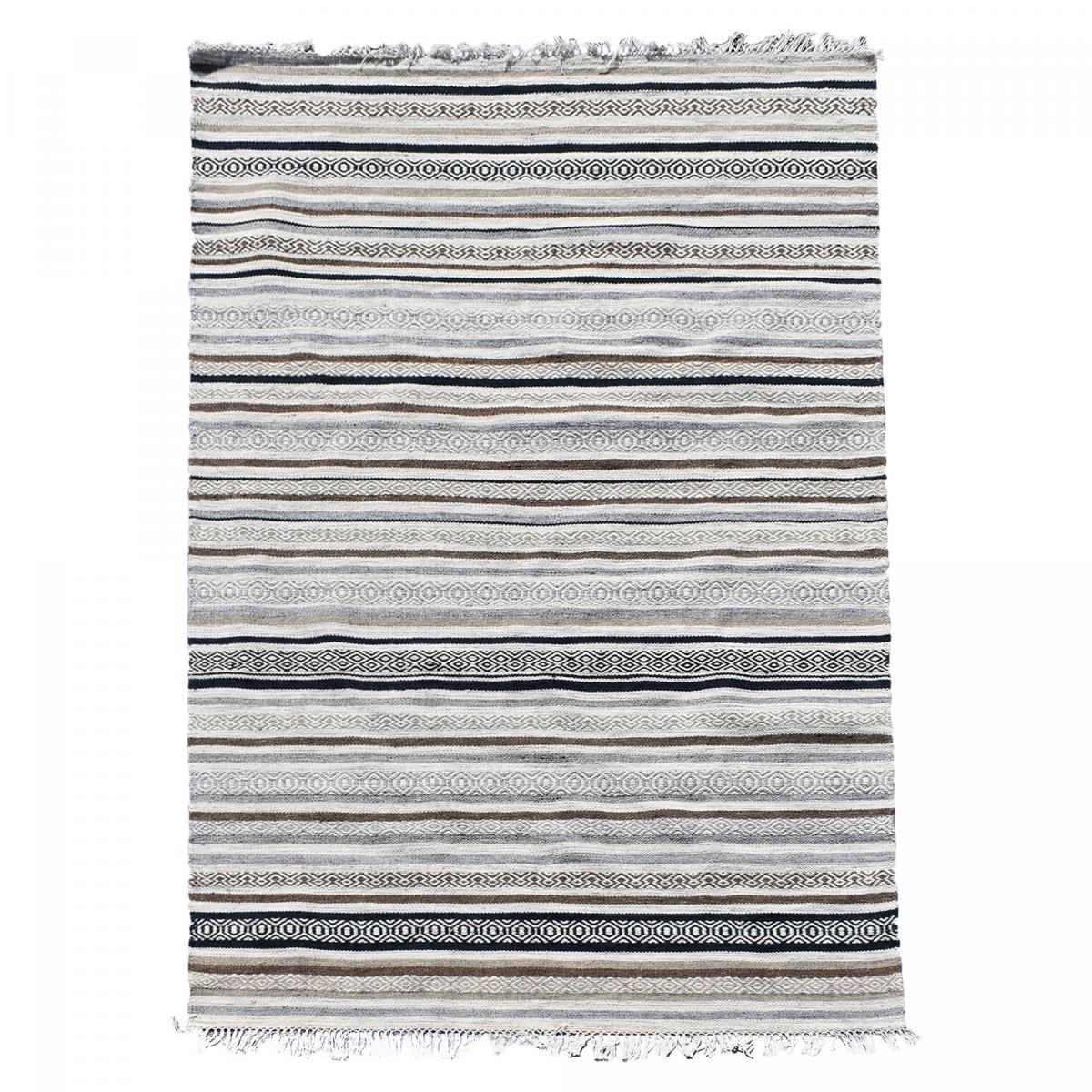 Tapis kilim fait à la main en laine motif géométrique RADA