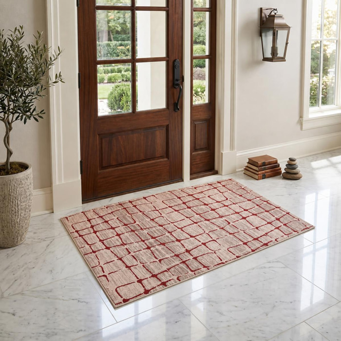Tapis salon et chambre tissé motif géométrique MOFA