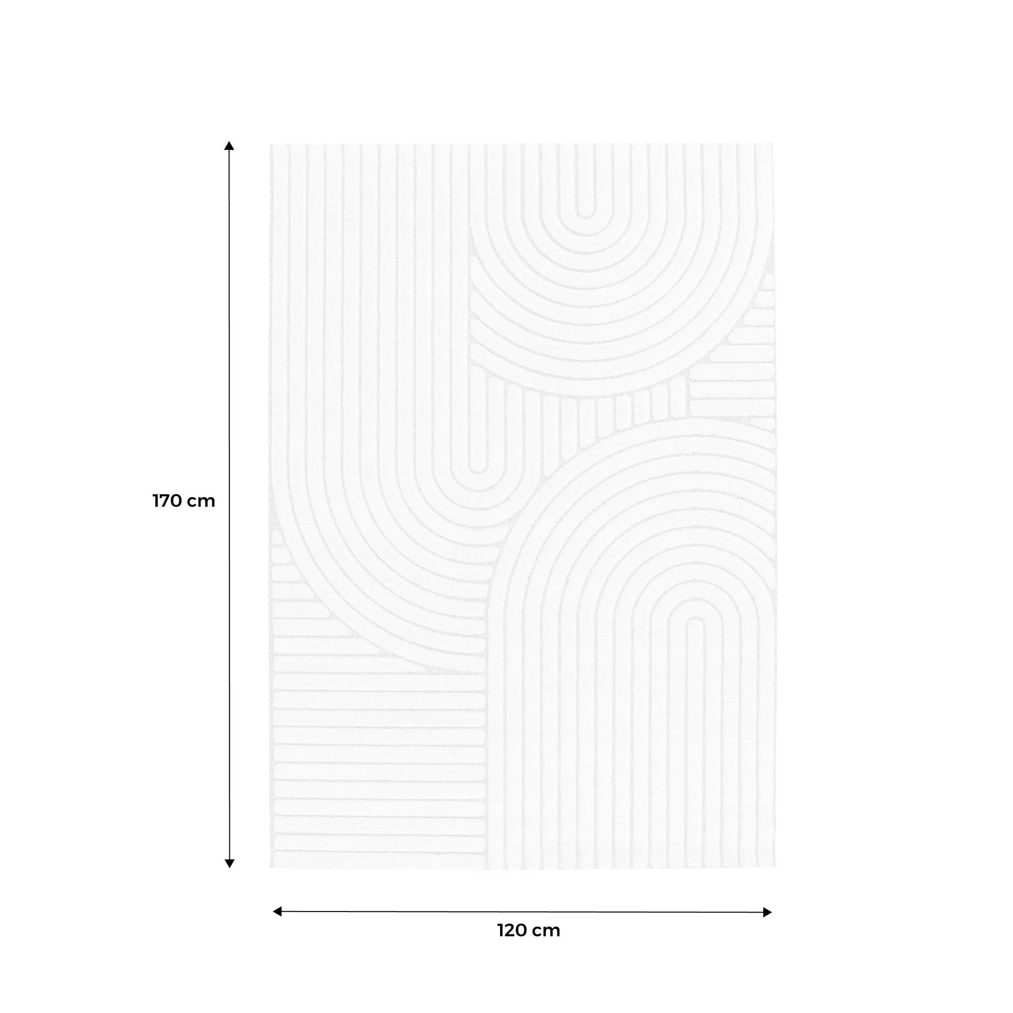 Tapis intérieur motif ethnique arches beige et crème ARCHIE