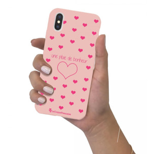 Coque iPhone X/Xs Silicone Liquide Douce rose pâle Pluie de Bonheur Rose La Coque Francaise.