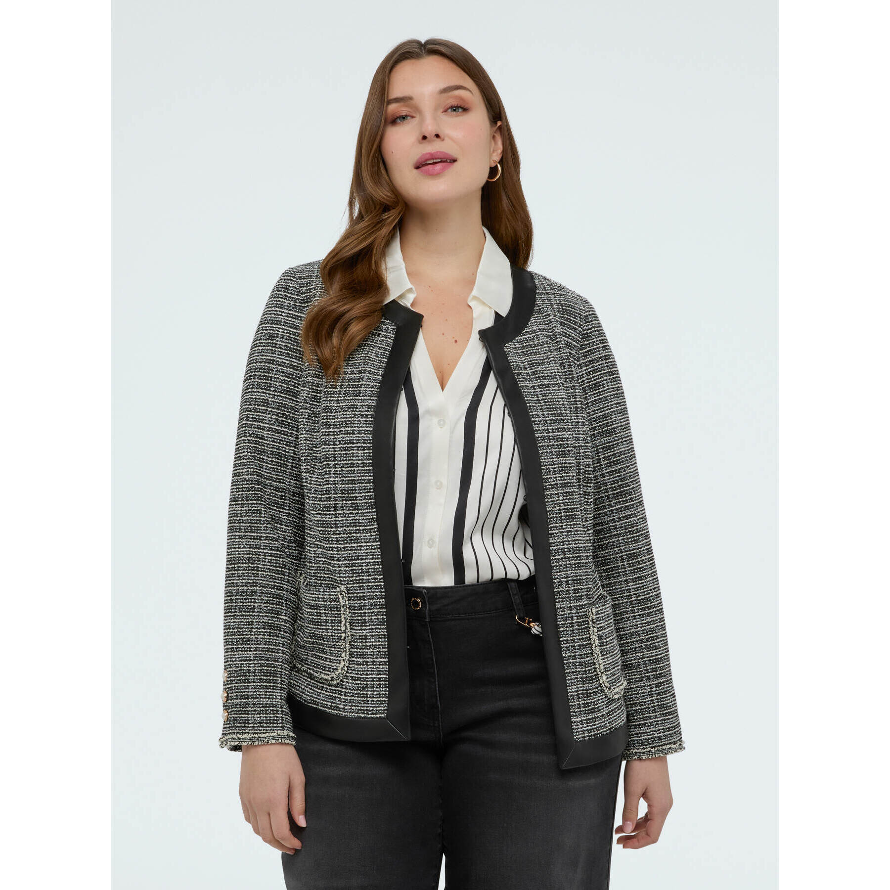 Fiorella Rubino - Chaqueta de tejido bouclé - Negro