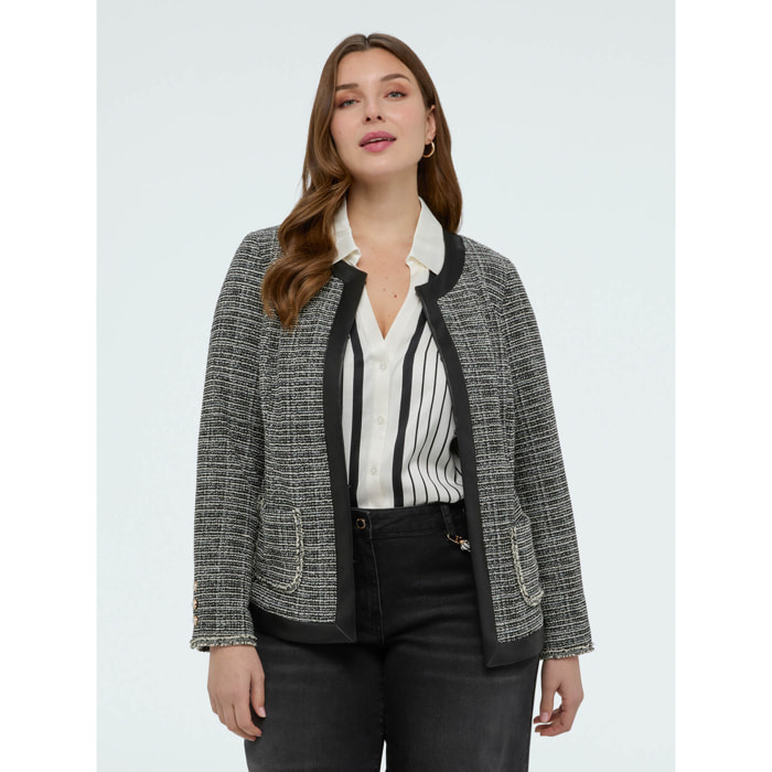 Fiorella Rubino - Chaqueta de tejido bouclé - Negro