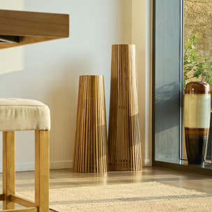 Lampadaire solaire bois TECKA H90CM