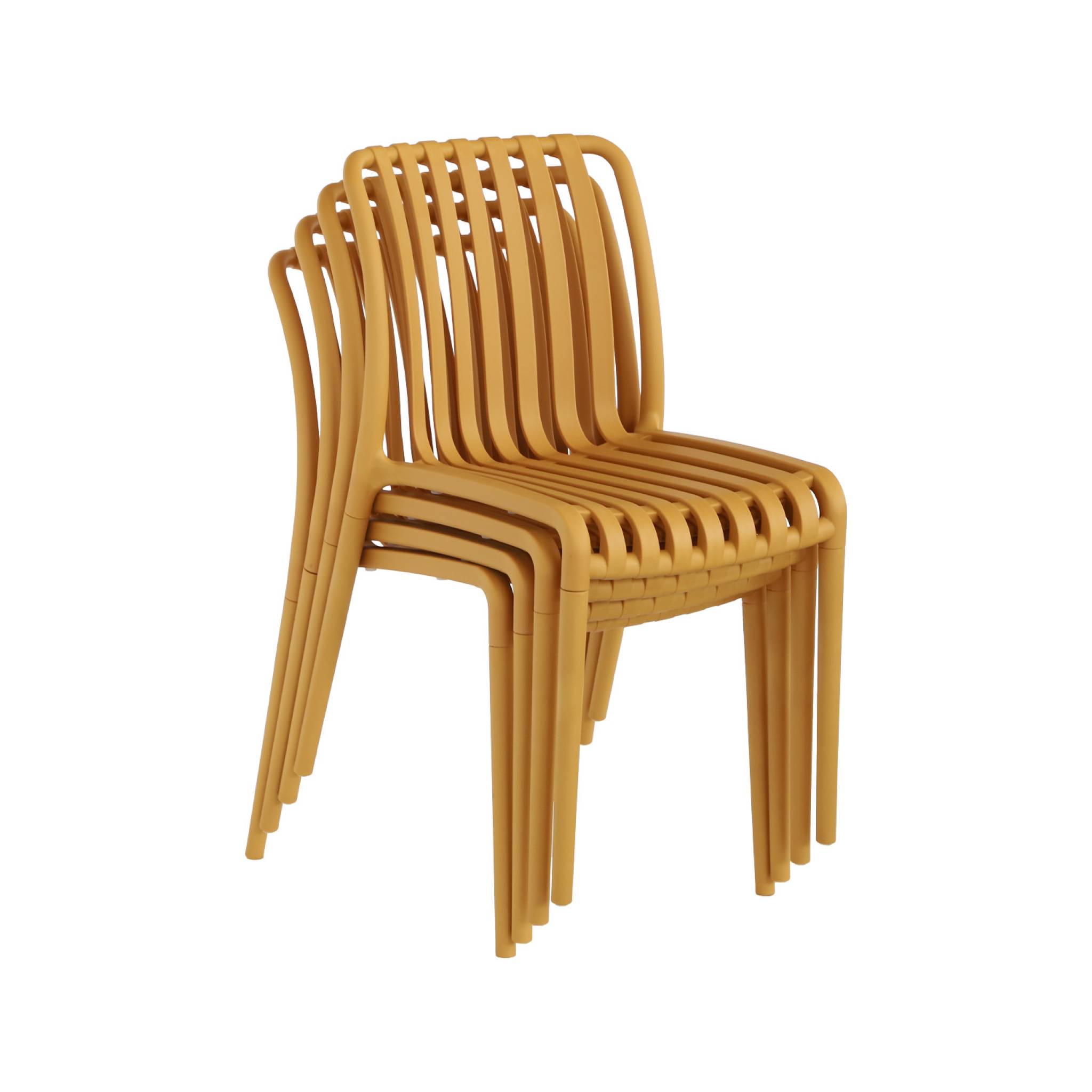 Chaise de jardin empilable plastique (lot de 4) AGATHE CHAISES