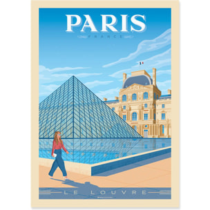 Affiche - Paris Musée du Louvre - Olahoop Travel Posters