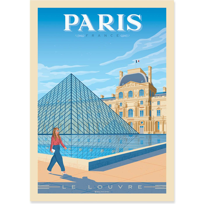 Affiche - Paris Musée du Louvre - Olahoop Travel Posters