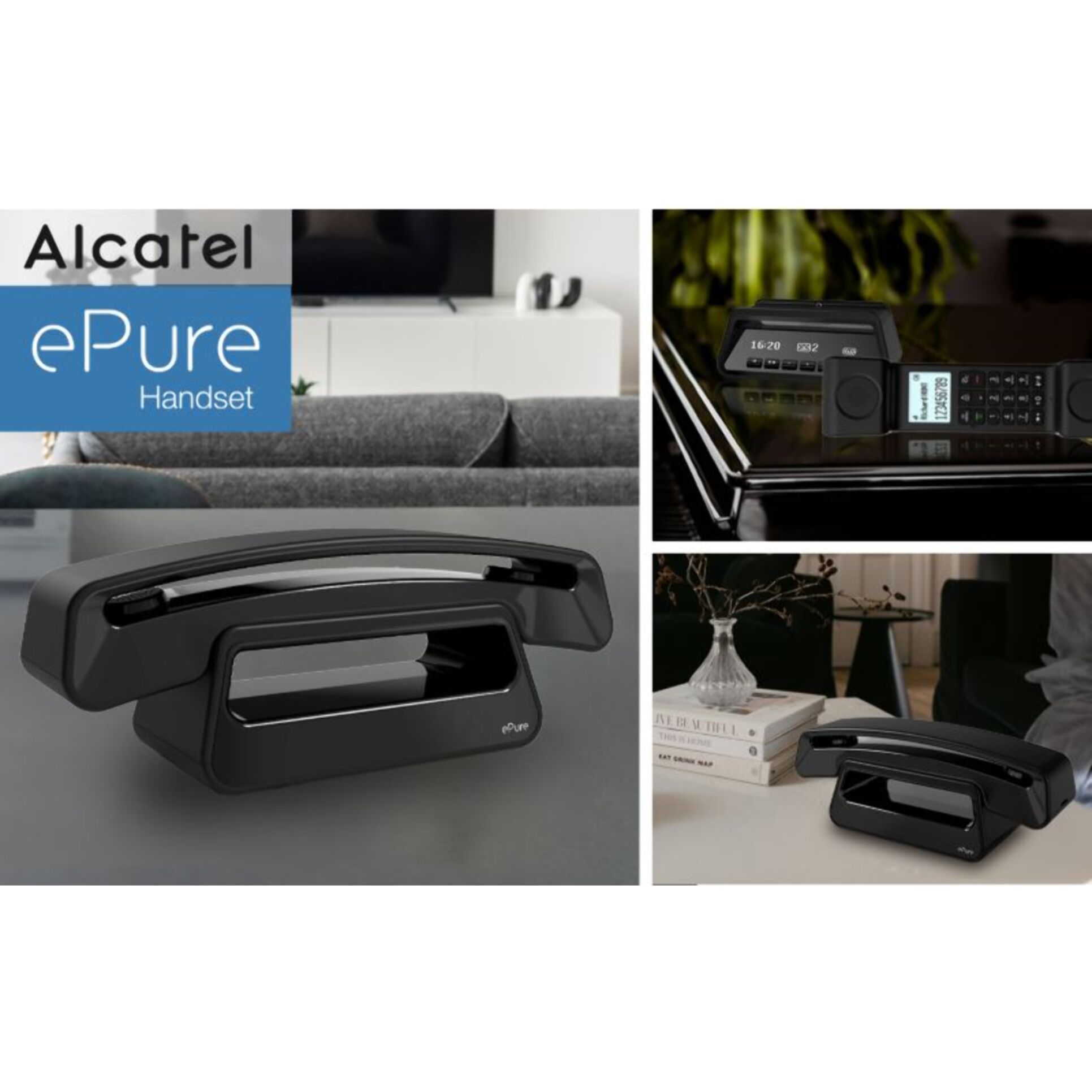 Combiné supplémentaire ALCATEL Combiné Supp ePure Iconic Noir