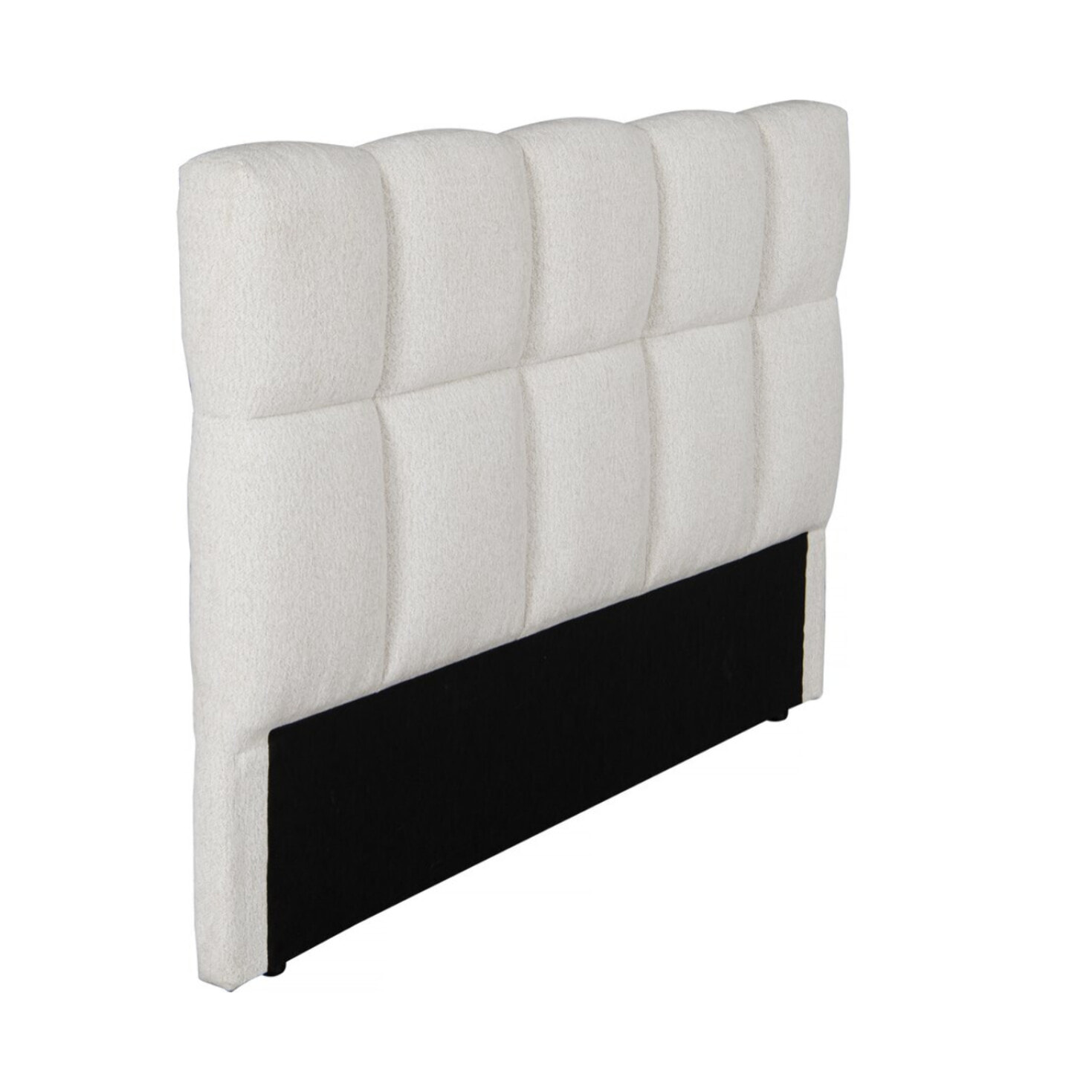 Tête de lit en tissu épais style bubble "Alpe d'Huez" - 140 cm - Beige