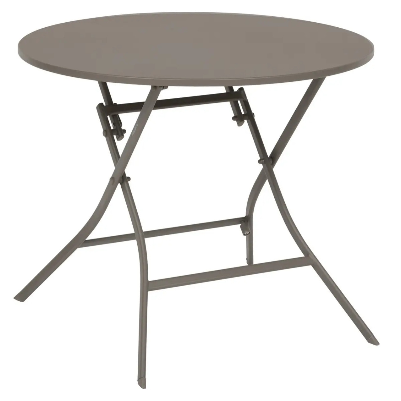 Table de jardin pliante ronde "Greensboro" café 4 places en acier