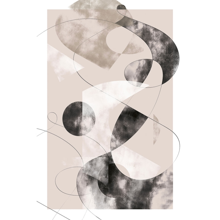 Tableau contemporain eclats beige rosé Tableau plexiglas