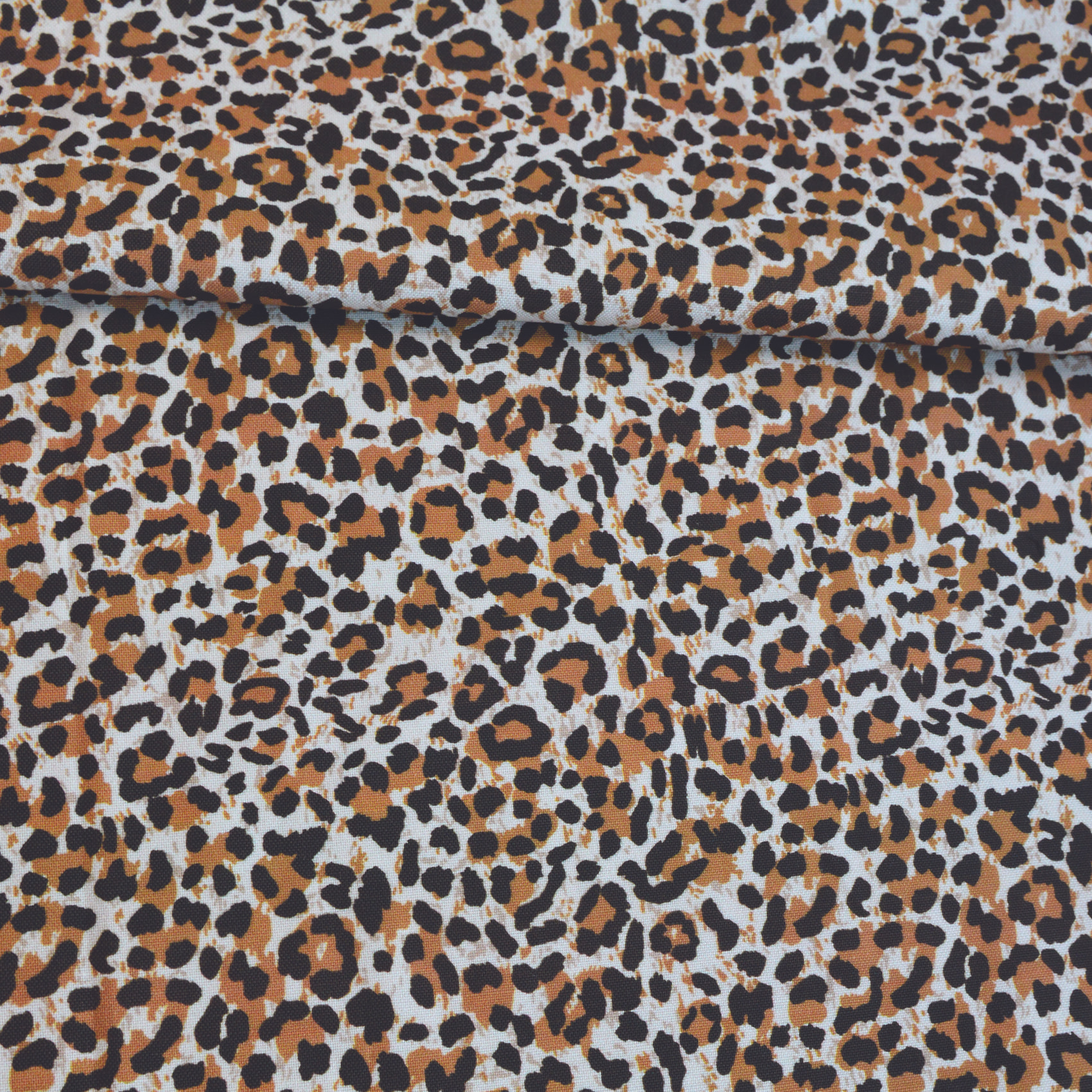 Tissu imprimé panthère - Marron Clair