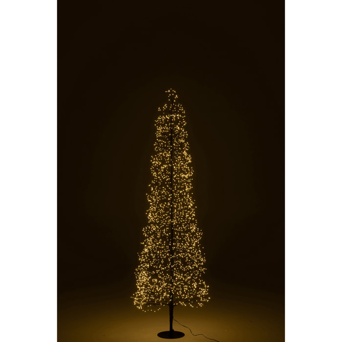 J-Line décoration Arbre - blanc chaud - acier - noir - large - LED