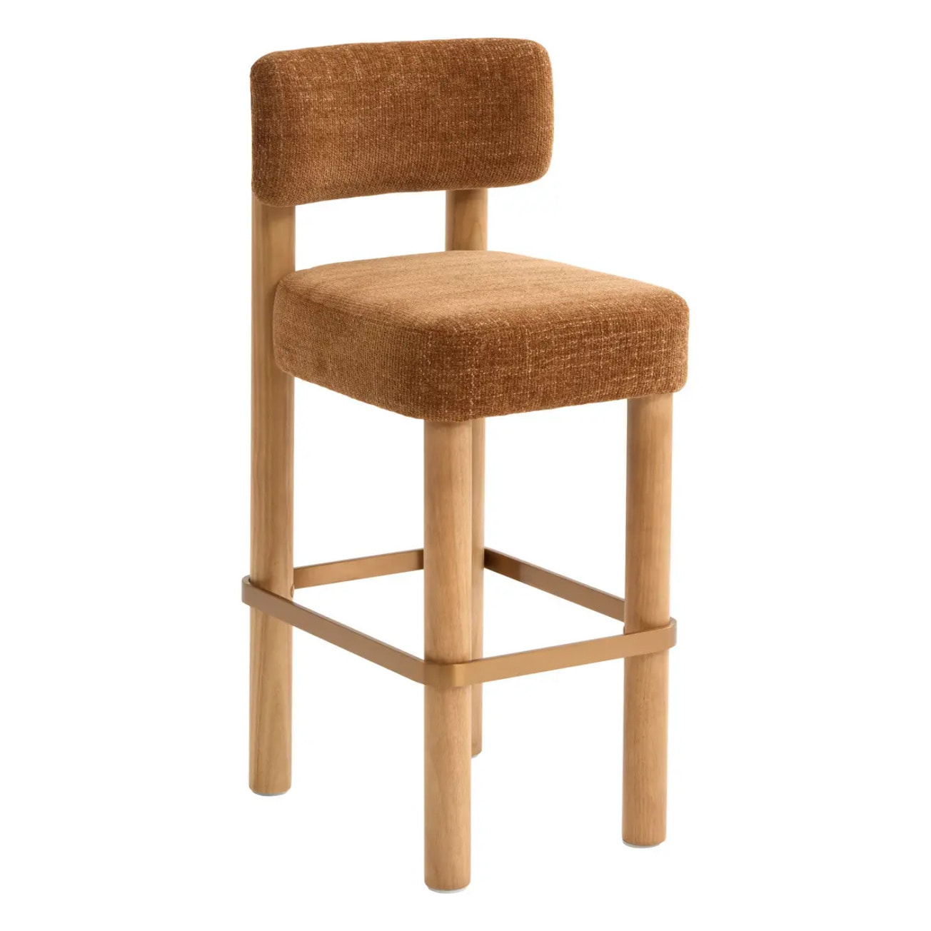Tabouret de bar Noali carré H.104,5cm bronze