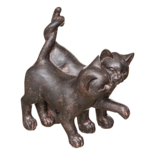 Statuette "Couple chatons" - résine - H15 cm