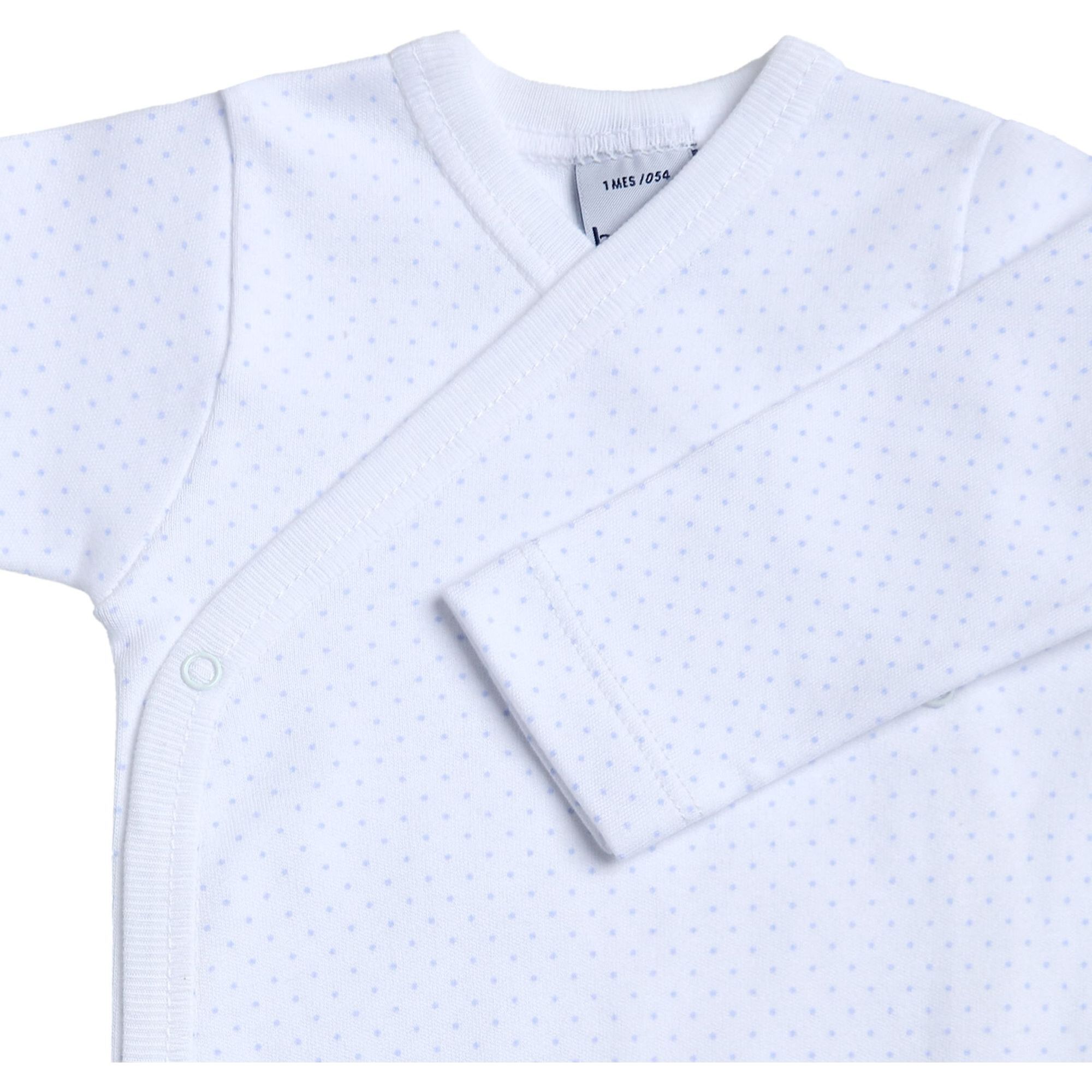 Body cruzado bebé manga larga topos