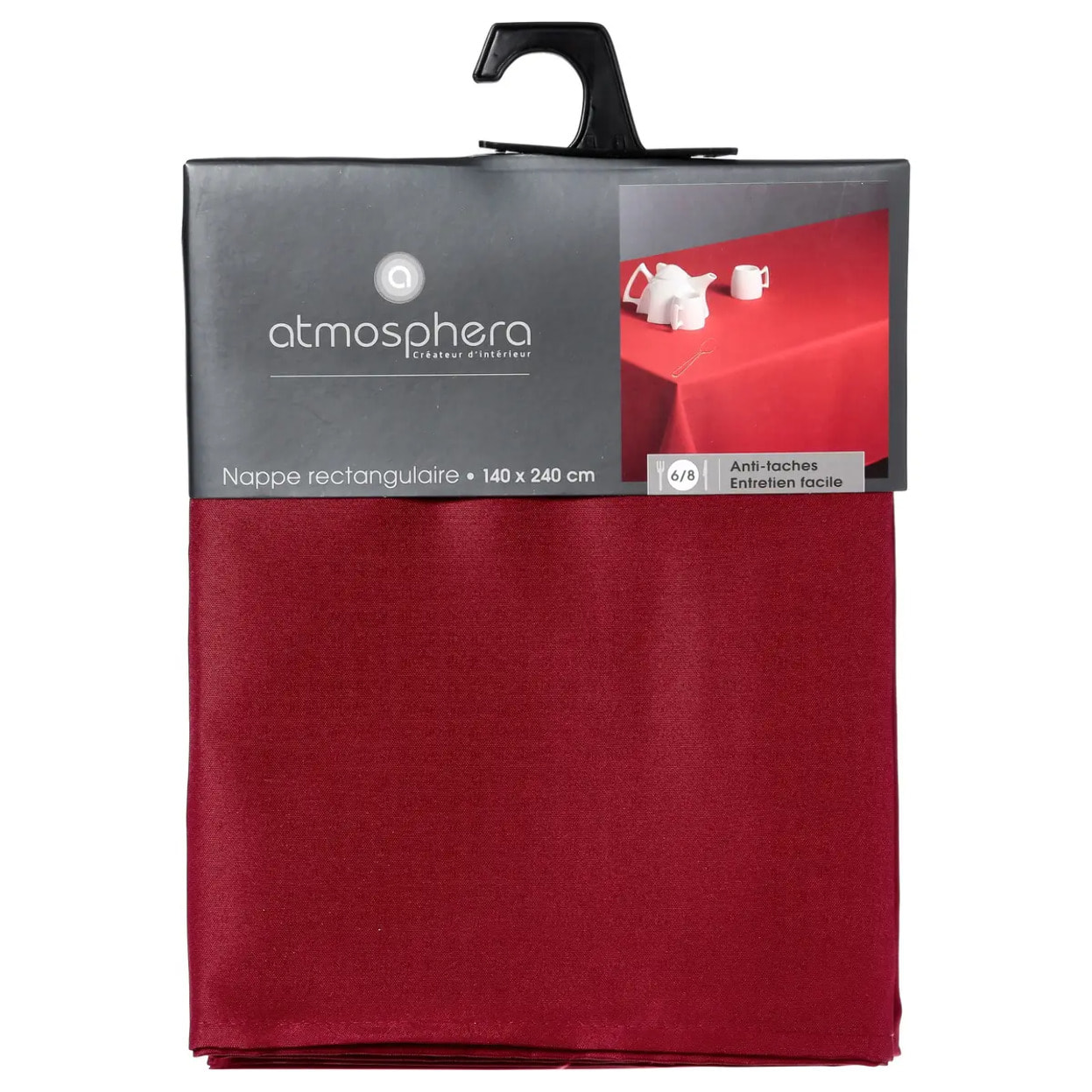 Nappe anti-tâche rouge 140x240cm