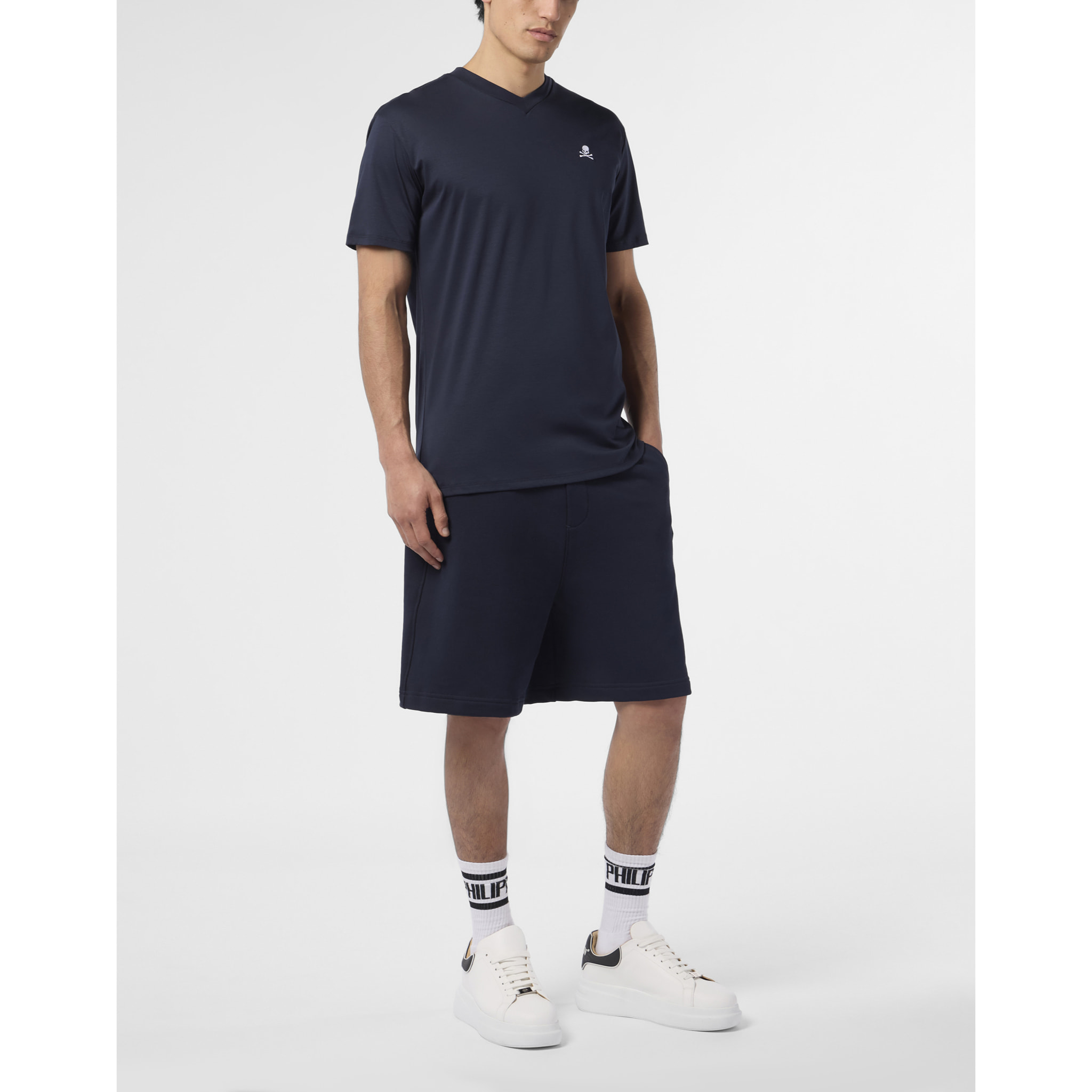 PHILIPP PLEIN T-Shirt V-Neck Ss SKULL