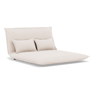 Candice - Banquette 2 places convertible clic-clac en velours côtelé - Beige
