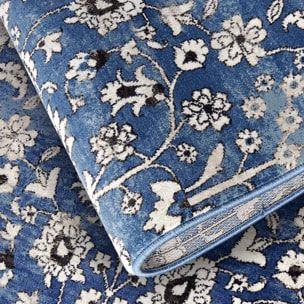 Tapis salon nature floral, structure tissée plate, iser, confort