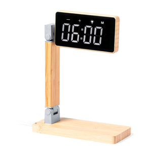 Reloj Multifunción leds. Cargador Inalámbrico 15W. Salida USB. Plegable