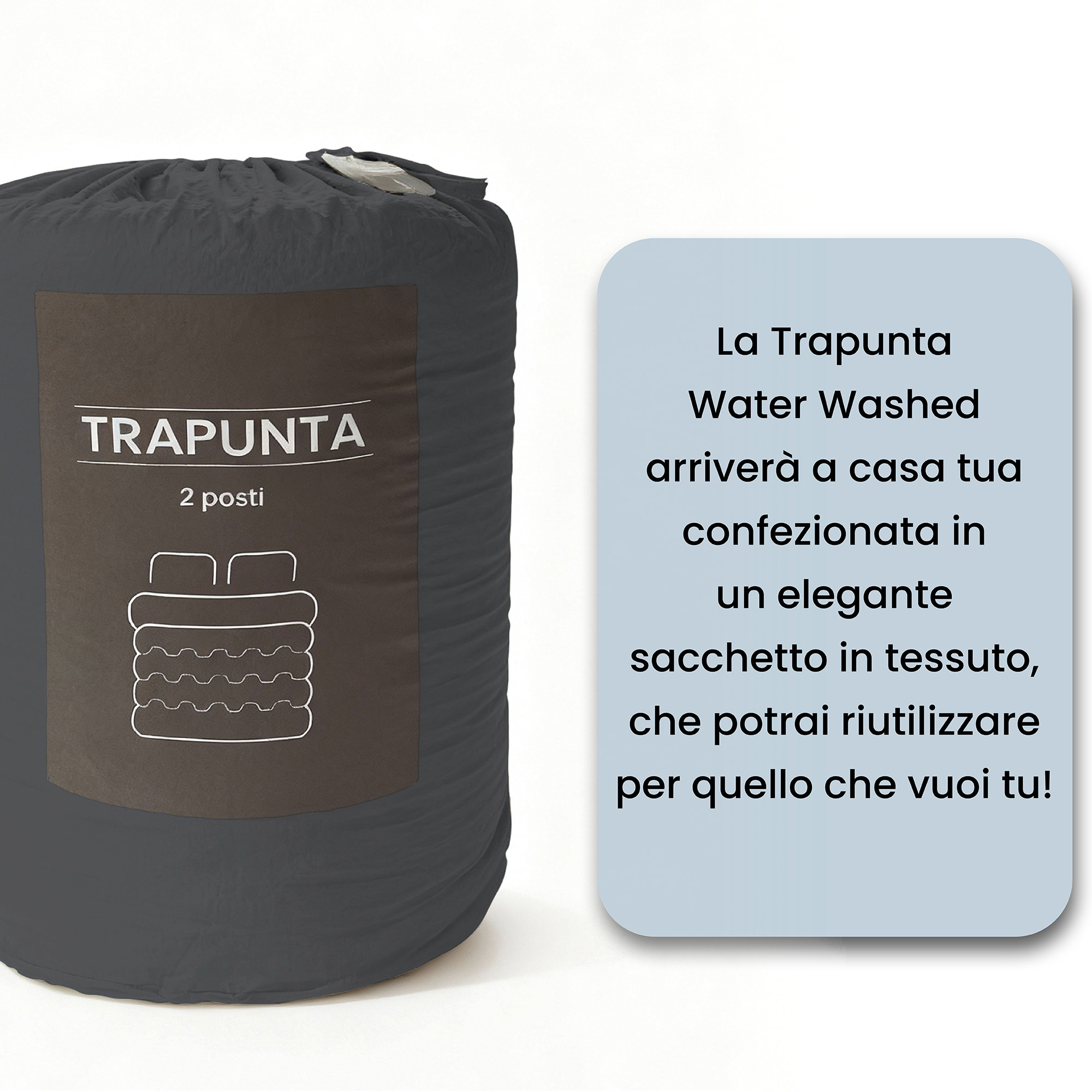 TRAPUNTA INVERNALE WATERWASHED MATRIMONIALE Made in Italy