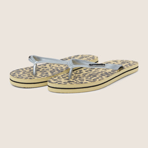 Infradito flip-flop donna con stampa leopardata e loghi