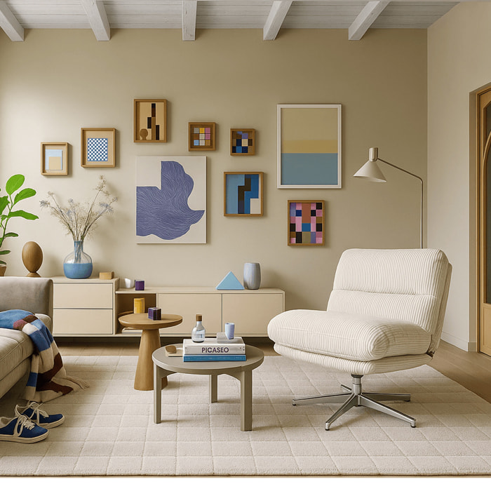 Fauteuil pivotant en velours cotelé et piètement chromé - JULIA