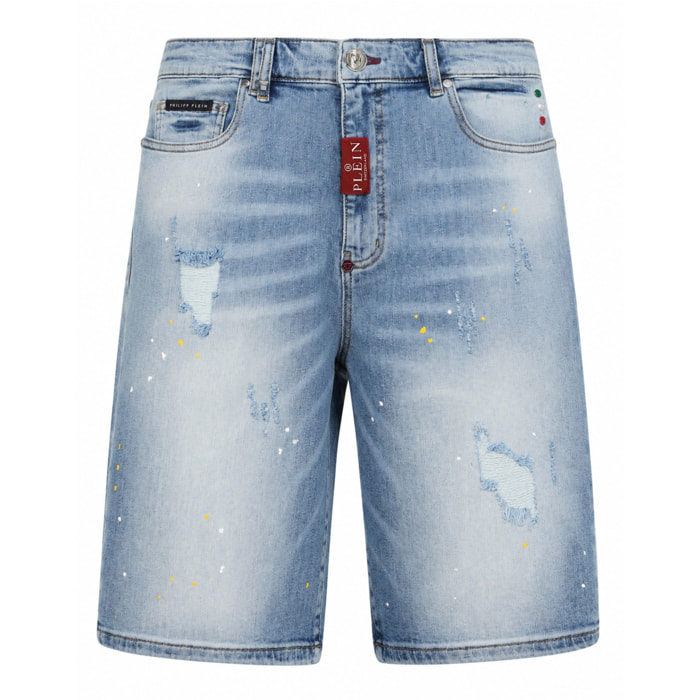 PHILIPP PLEIN Pantaloncini in denim Fermentera BASIC