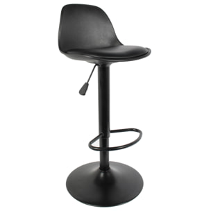 Tabouret De Bar Isak Noir - Lot De 2