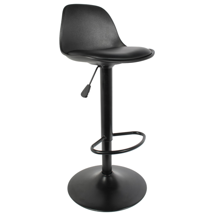 Tabouret De Bar Isak Noir - Lot De 2