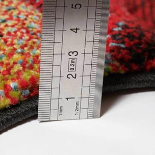 Tapis géométrique Dudi aux motifs géométriques multicolores