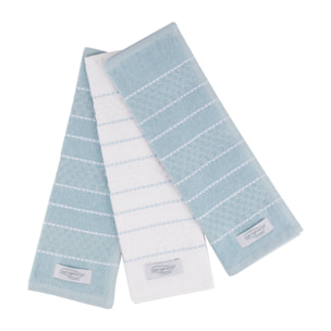 Set de 12 paños de cocina de 32x32cm 100% algodón 400gsm