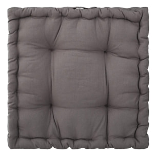 Coussin de sol "Otto" - coton - gris 40x40 cm