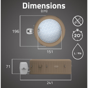 Bestway Spa gonflable rond Lay-Z-Spa Palm Springs AirJet 4-6 personnes