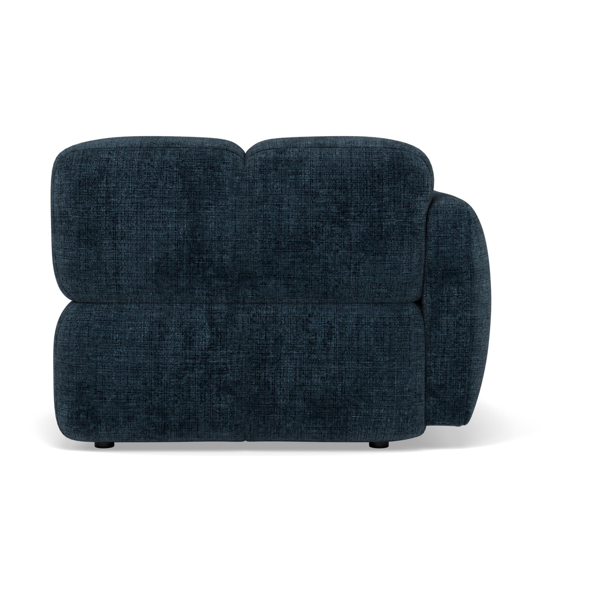 Grace - module d'assise gauche en velours texturé - Bleu