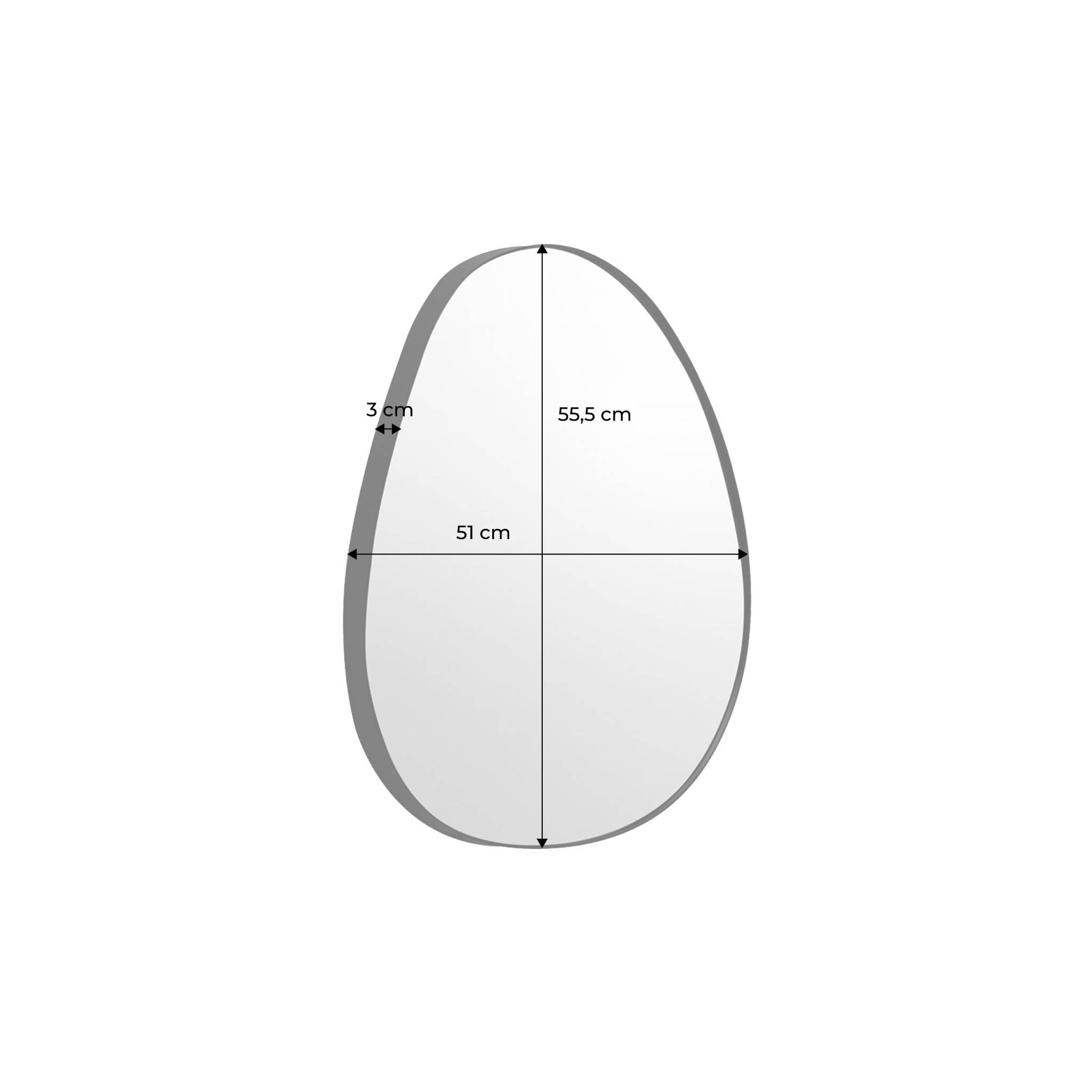 Miroir organique en métal noir HARPER