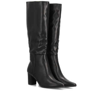 Botas altas elegantes con tacón ancho para mujer