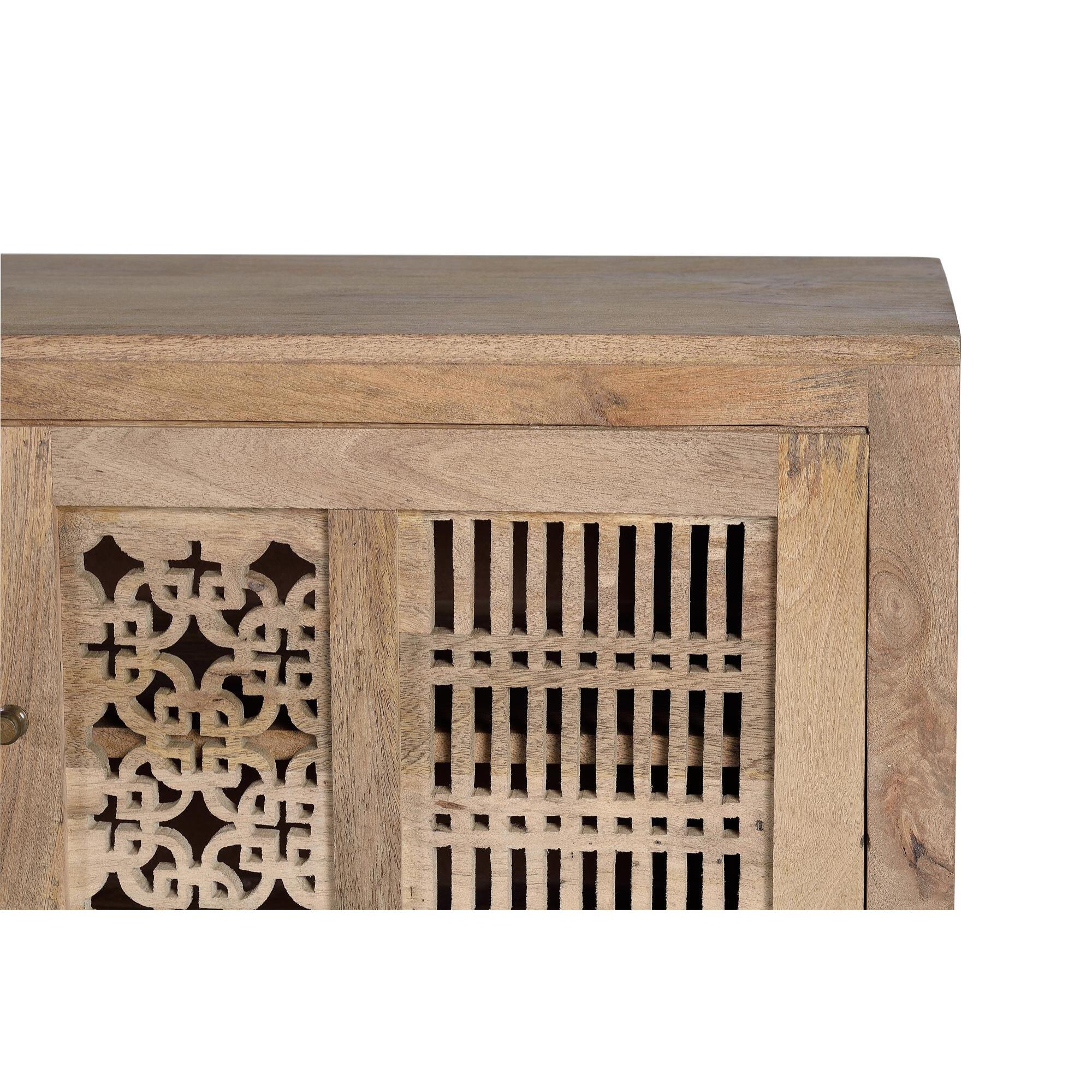 Mueble tv - madera de mango y hierro - 65x160x40cm