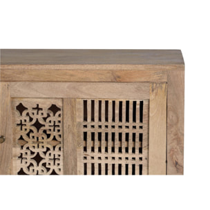 Mueble tv - madera de mango y hierro - 65x160x40cm