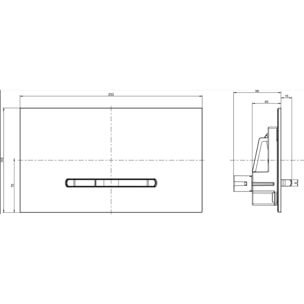Plaque de déclenchement WC ViConnect 300S chromé