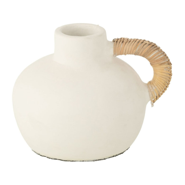 J-Line vase Pot Leo Terracotta - ciment - blanc/naturel - 36 cm de haut