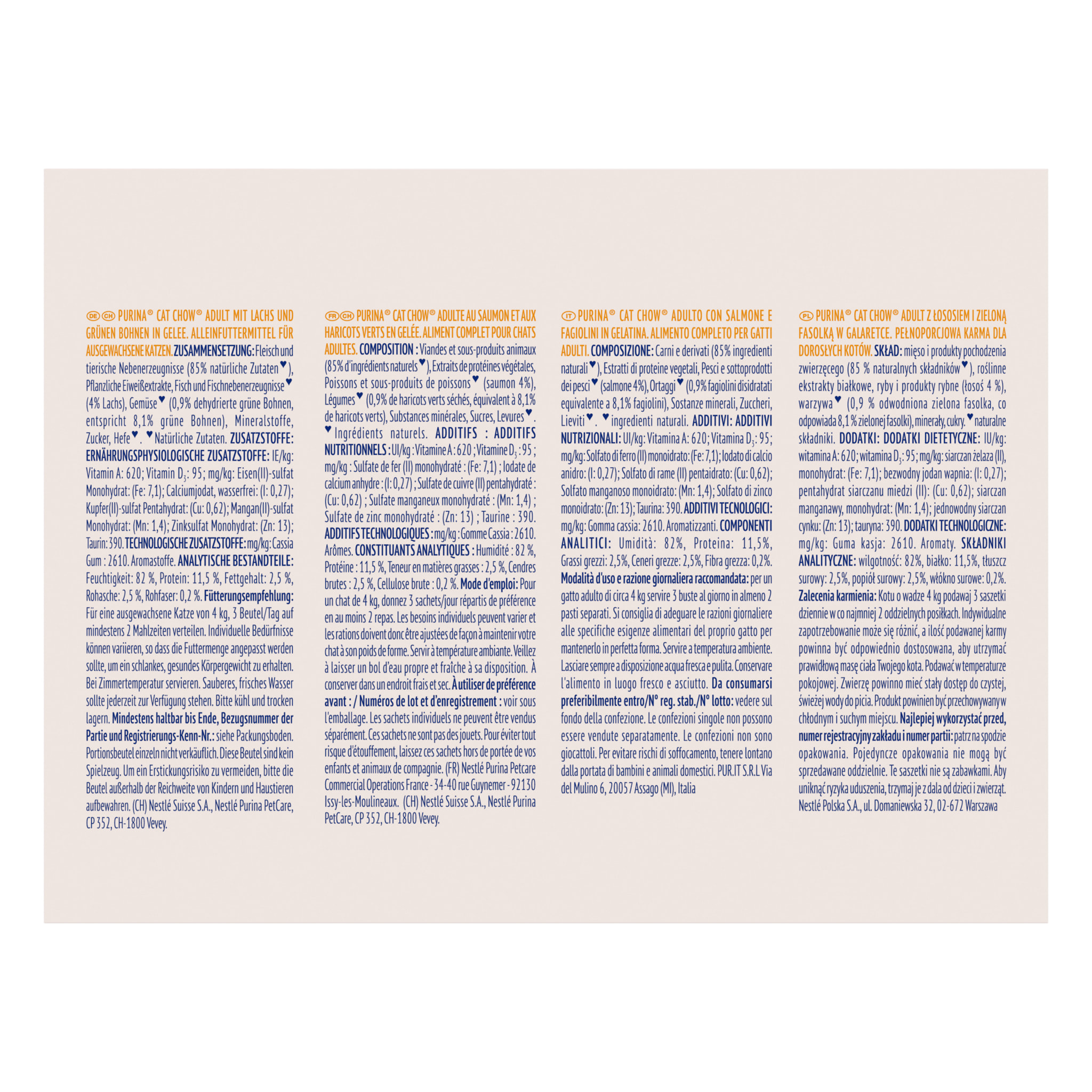 CAT CHOW Adult Saumon 10x85g - Lot de 4