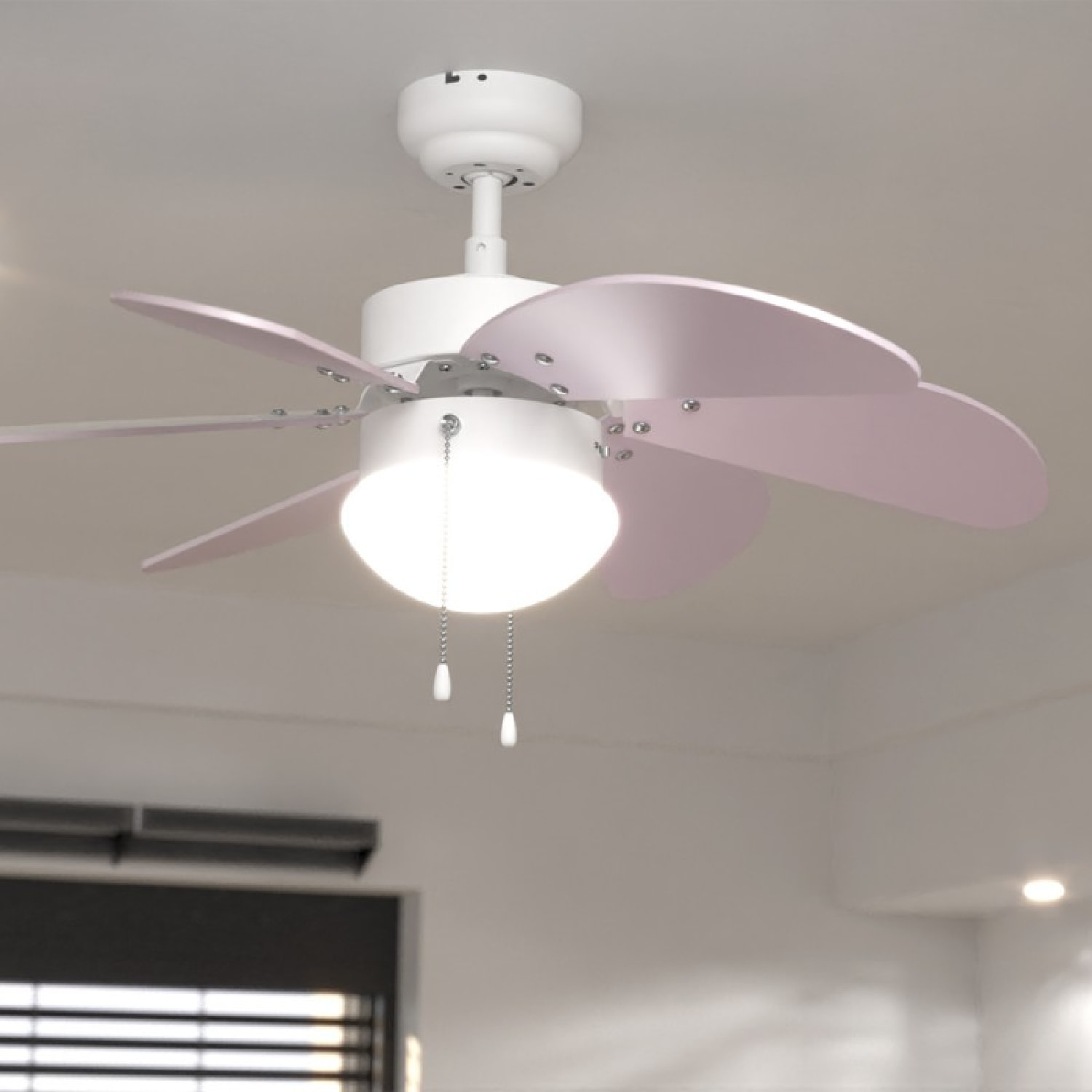 Cecotec Ventilateur de plafond EnergySilence 3600 Vision Violet 50 W, diamètre 9