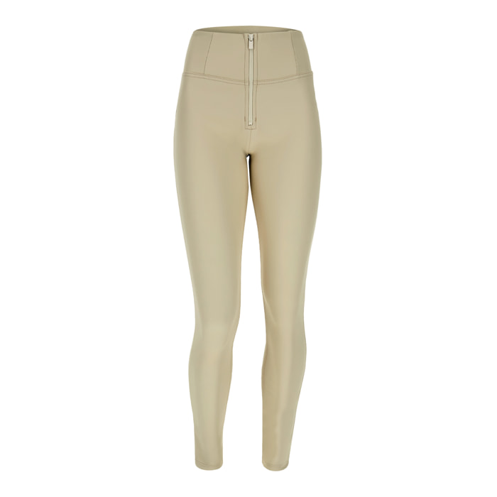 Pantaloni push up WR.UP® skinny vita alta con zip similpelle