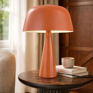 Lampe en métal mat orange KALYSTA