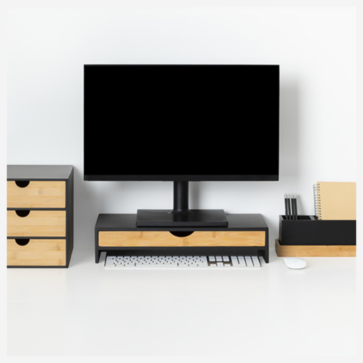 Support écran d'ordinateur "Bava" avec tiroir